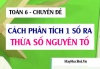 Cách phân tích 1 số ra thừa số Nguyên tố và các dạng Bài tập Toán 6 (cực nhanh)